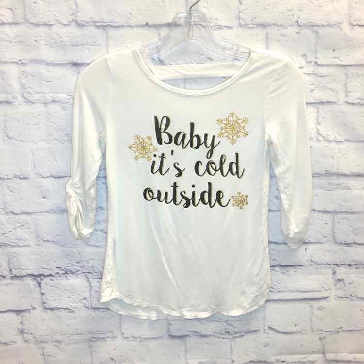 Jenna & Jessie White Size 10 Girls 3/4 Sleeve Shirt