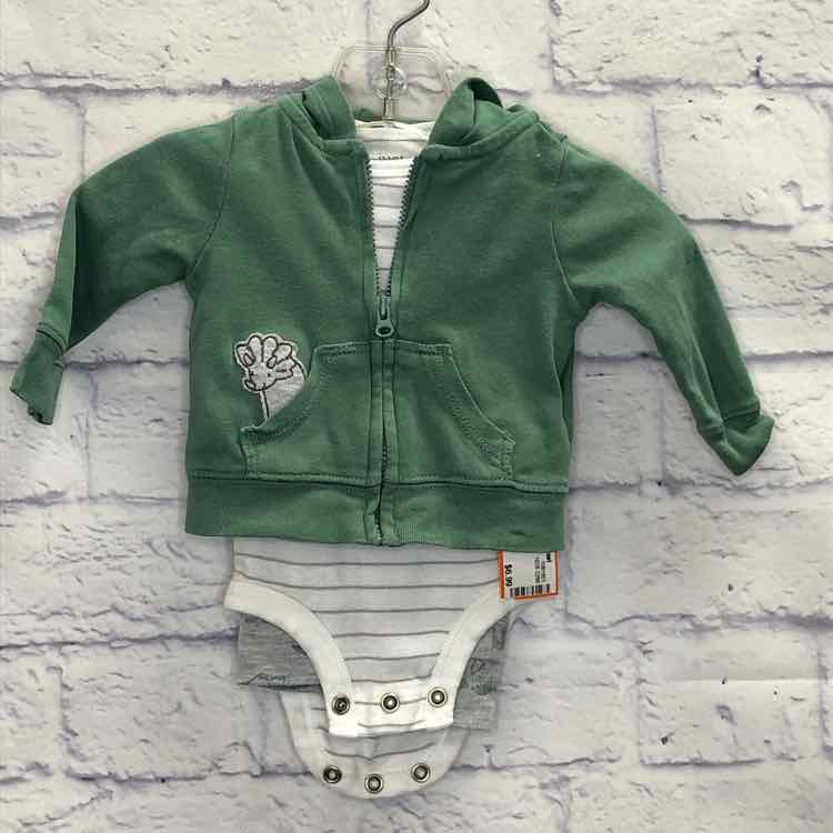 Just One You Green Size Newborn Boys 3 Piece Outfit