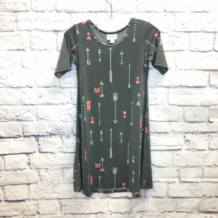 LulaRoe Gray Size 8 Girls Dress