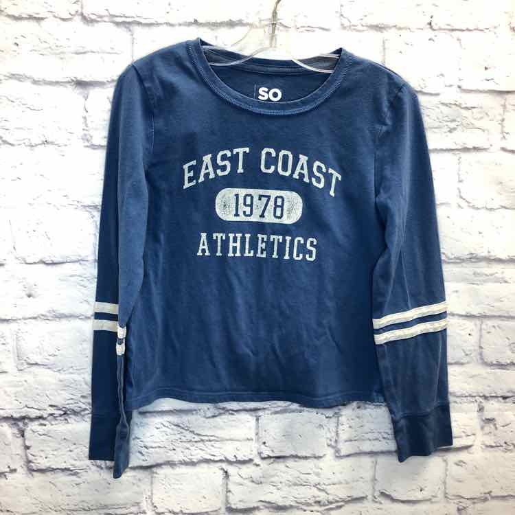 SO Blue Size 8 Girls Long Sleeve Shirt
