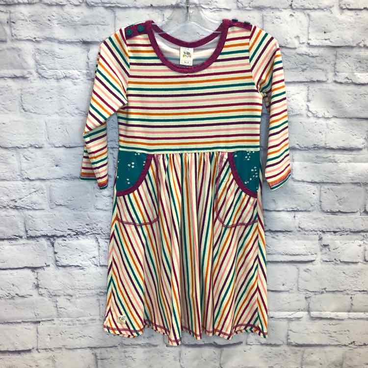 Wild Flowers Stripe Size 8 Girls Dress