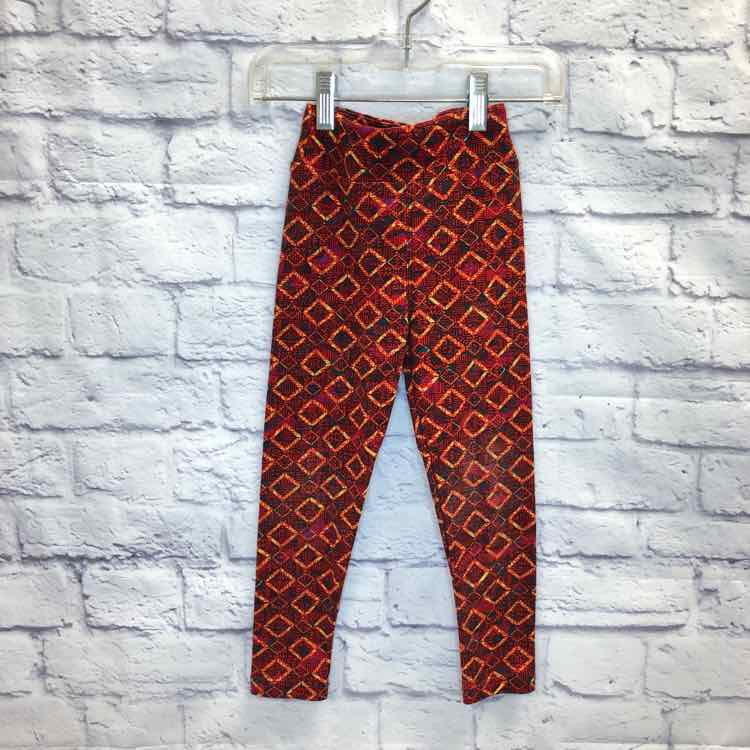LulaRoe Red Size 2-4 Girls Leggings