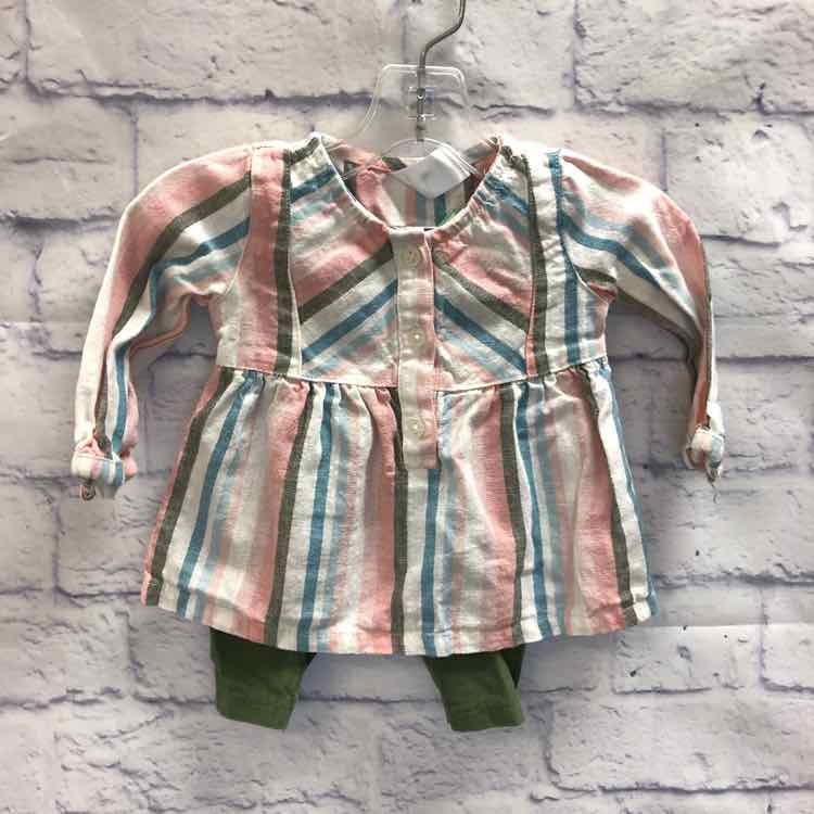 Carters Stripe Size 6 Months Girls 2 Piece Outfit
