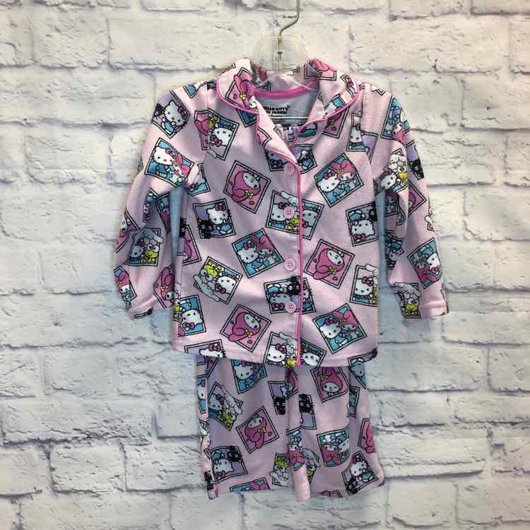 Hello Kitty Pink Size 3T Flannel Girls Pajamas