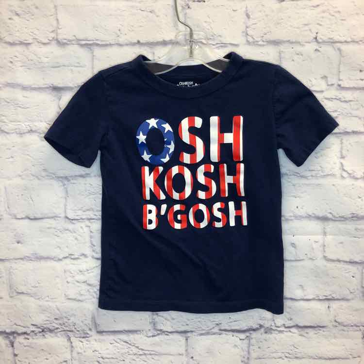 Oshkosh Navy Size 4T Boys Short Sleeve Shirt