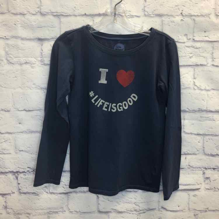 Life is Good Navy Size 7 Girls Long Sleeve Shirt