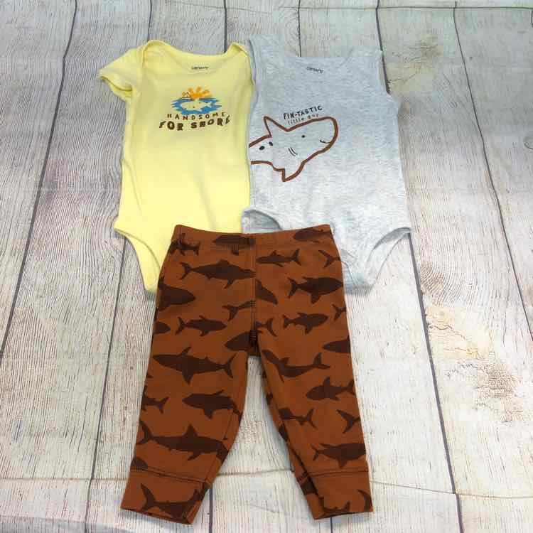 Carters Gray Size 6 Months Boys 3 Piece Outfit