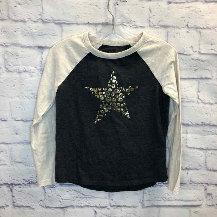 Cat & Jack Gray Size 6 Girls Long Sleeve Shirt