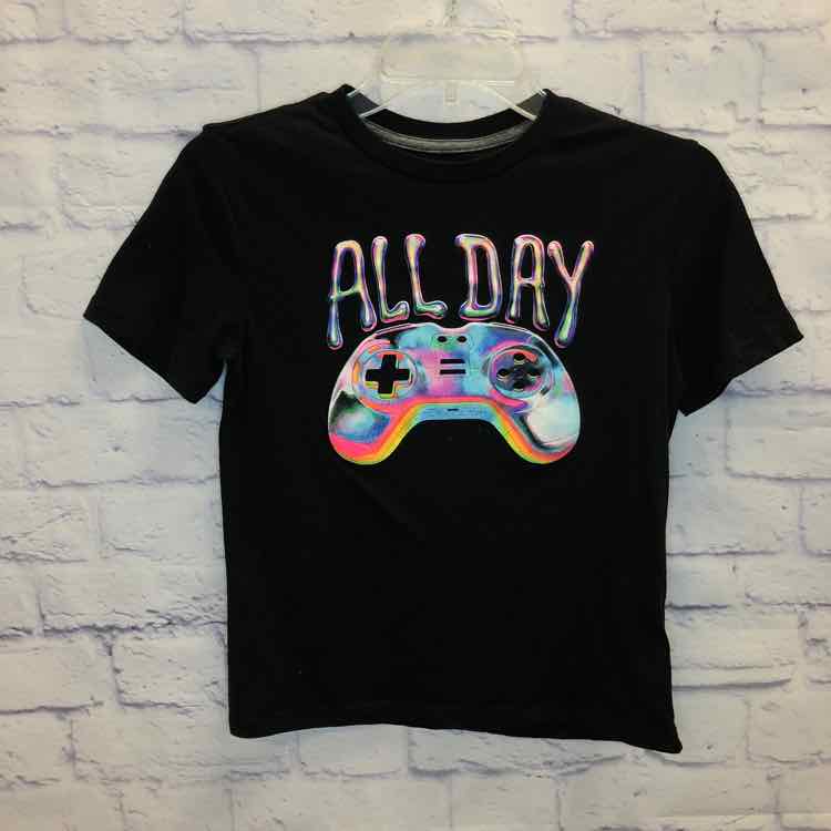 Old Navy Black Size 10 Boys Short Sleeve Shirt