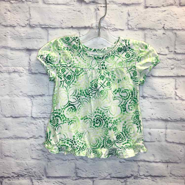 Childrens Place Green Size 4T Girls Short Sleeve Shirt