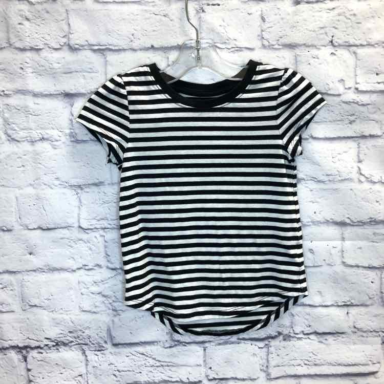 Cat & Jack Stripe Size 5 Girls Short Sleeve Shirt