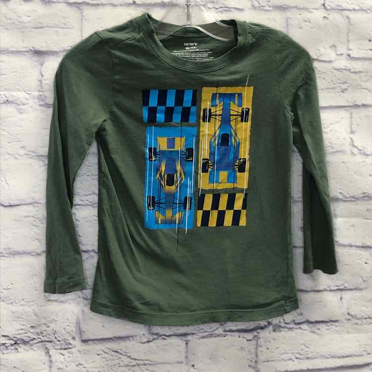 Carters Green Size 4T Boys Long Sleeve Shirt