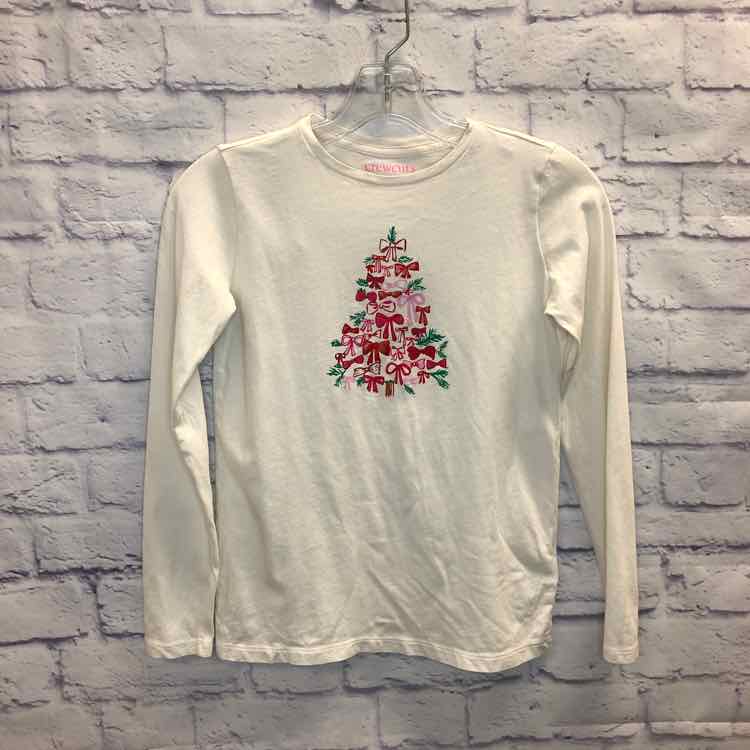 Crewcuts White Size 10 Girls Long Sleeve Shirt