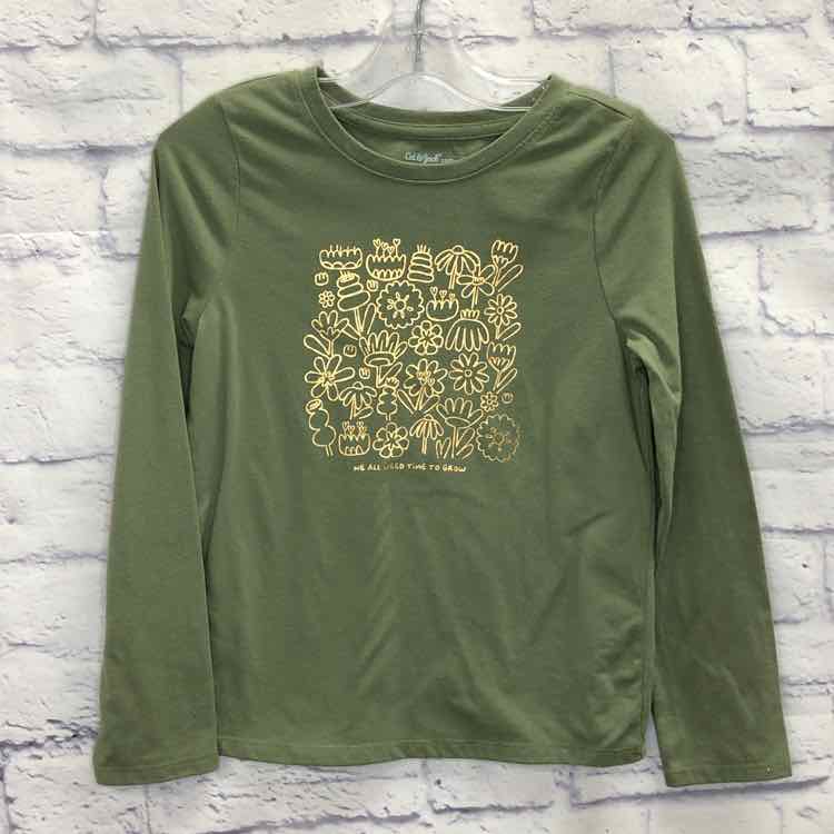 Cat & Jack Green Size 6 Girls Long Sleeve Shirt