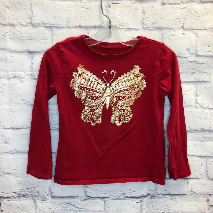 Childrens Place Red Size 5 Girls Long Sleeve Shirt