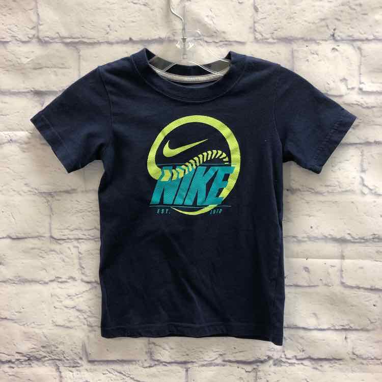 Nike Navy Size 4T Boys Short Sleeve Shirt