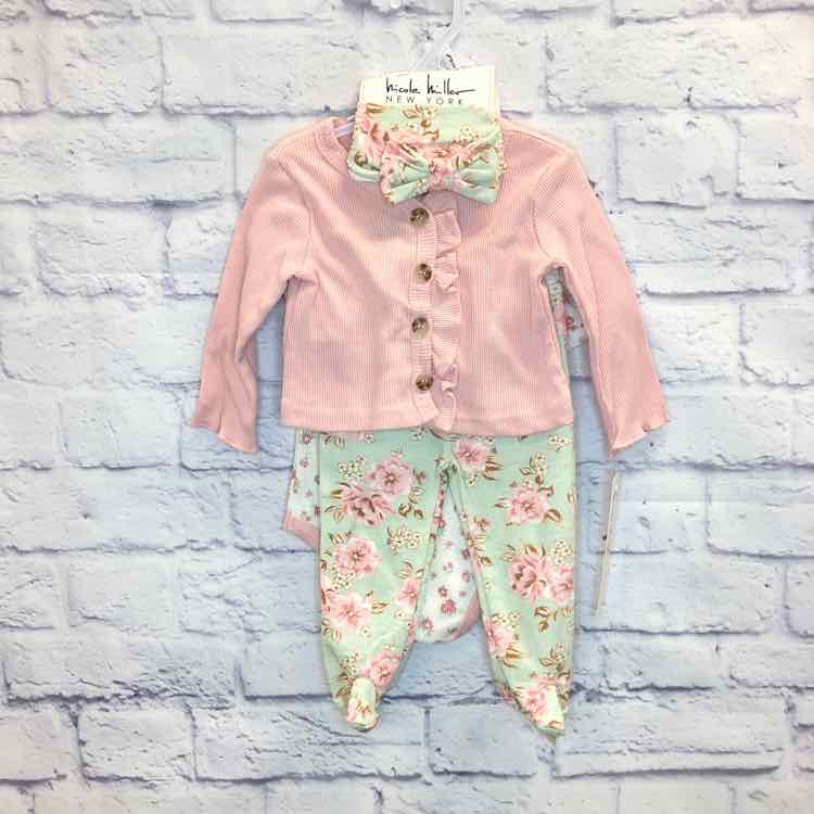 Nicole Miller Floral Size 6-9 Months Girls 4 Piece Outfit