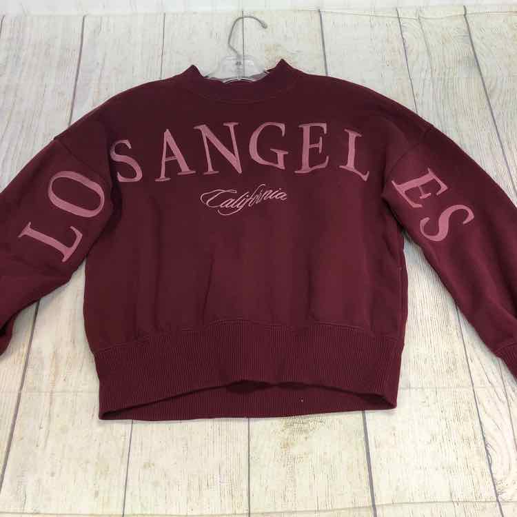 Abercrombie Maroon Size 7 Girls Sweatshirt/Hoodie
