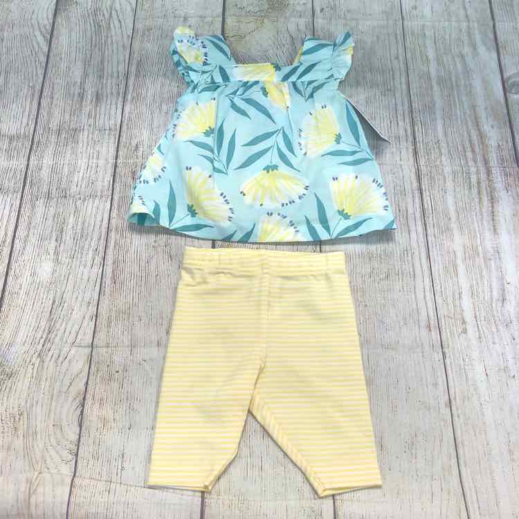 Carters Green Size 3 Months Girls 2 Piece Outfit