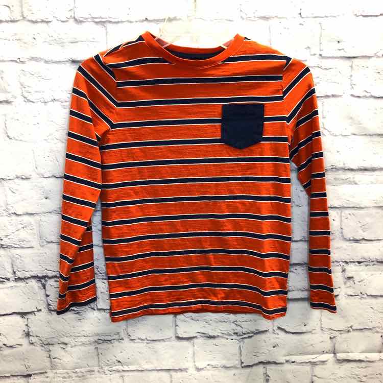 Lands End Stripe Size 10 Boys Long Sleeve Shirt