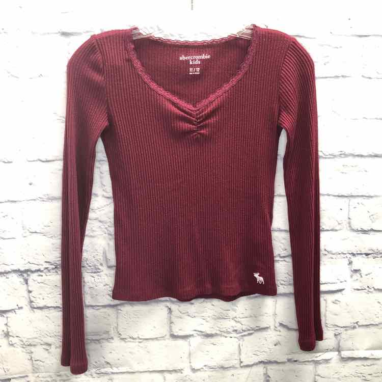 Abercrombie Red Size 12 Girls Long Sleeve Shirt