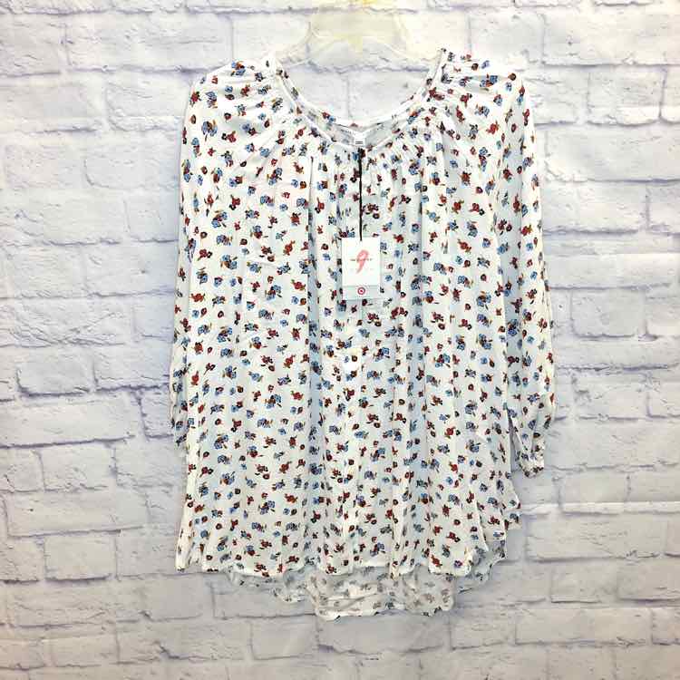 The Nines by Hatch Floral Size L Maternity 3/4 Slv Top