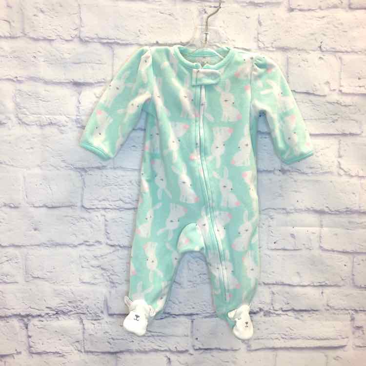 Child of Mine Green Size 0-3 Months Fleece Girls Sleeper
