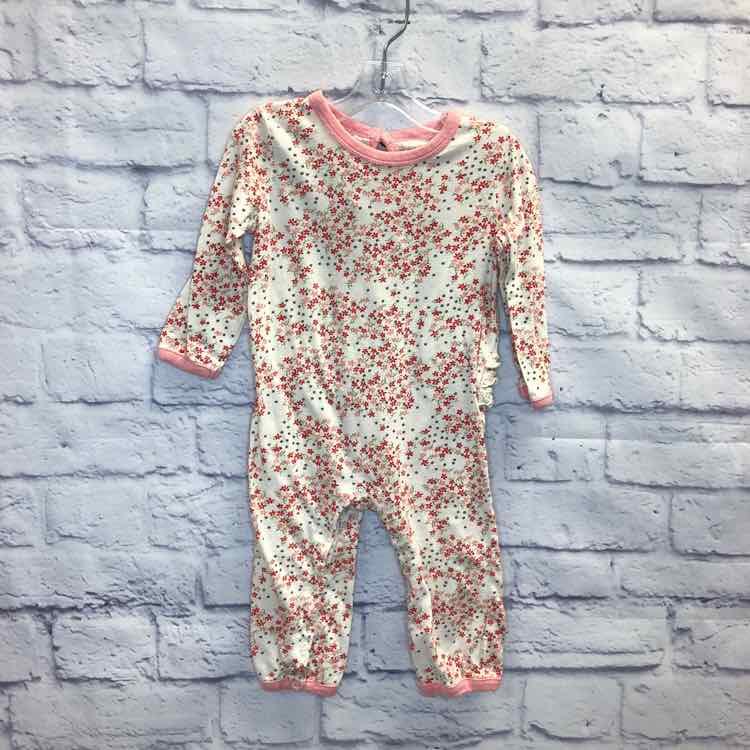 Burts Bees Floral Size 6-9 Months Girls Romper