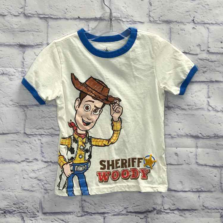 Disney Store White Size 2T Boys Short Sleeve Shirt