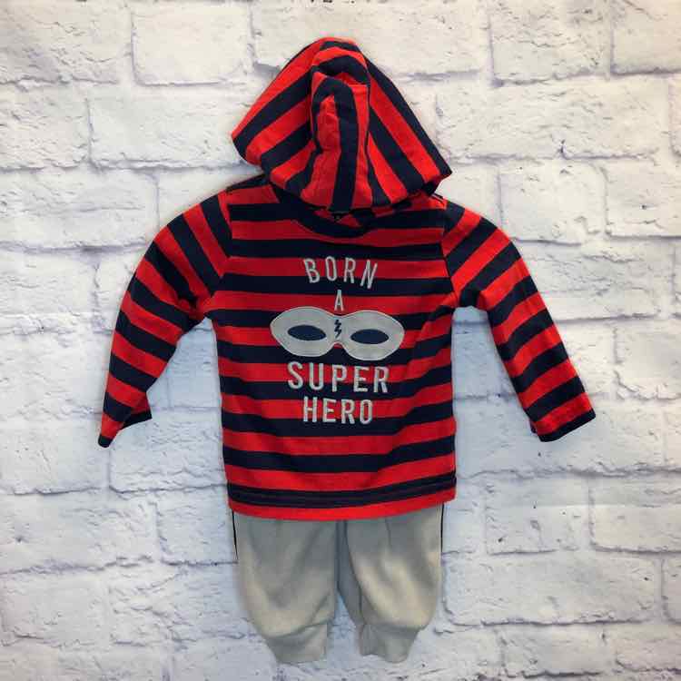 Child of Mine Stripe Size 6-9 Months Boys 2 Piece Outfit