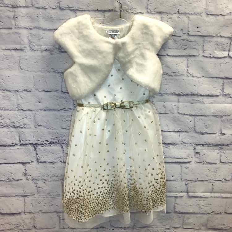 Jona Michelle Ivory Size 7 Girls Dress