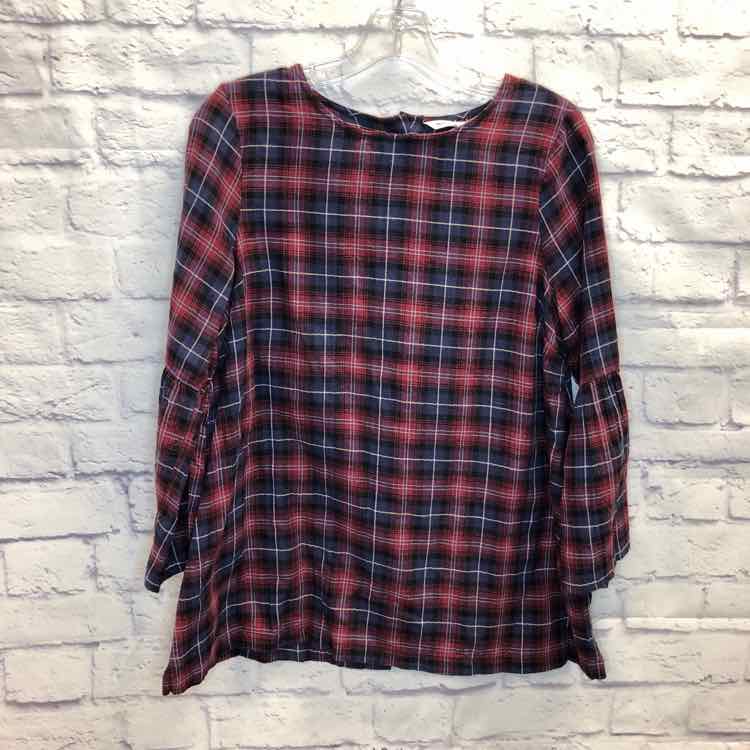 The Nines by Hatch Plaid Size M Maternity Long Slv Top
