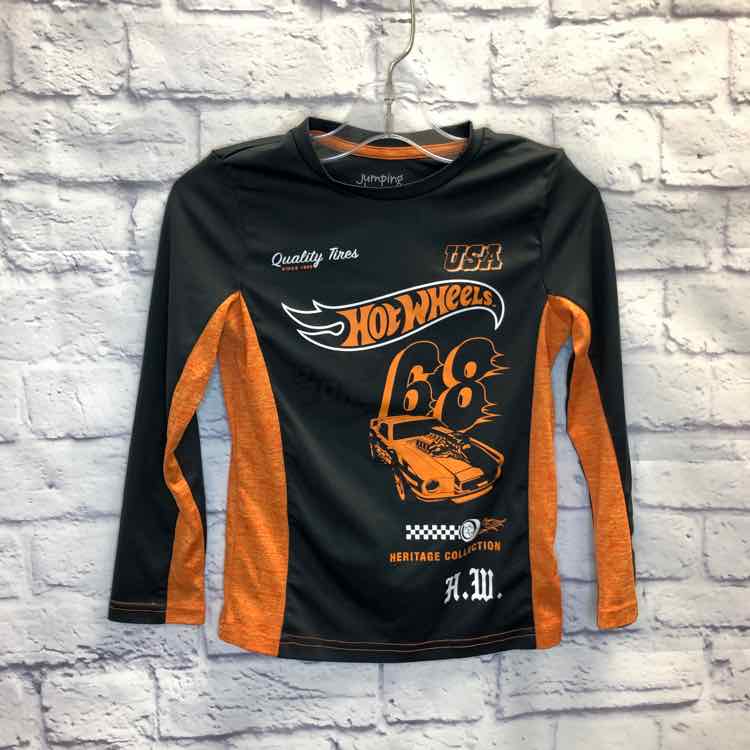Hot Wheels Gray Size 6 Boys Long Sleeve Shirt
