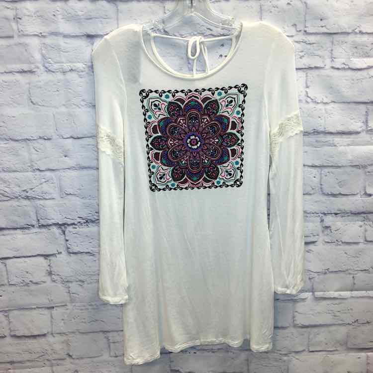 Justice White Size 12 Girls Long Sleeve Shirt