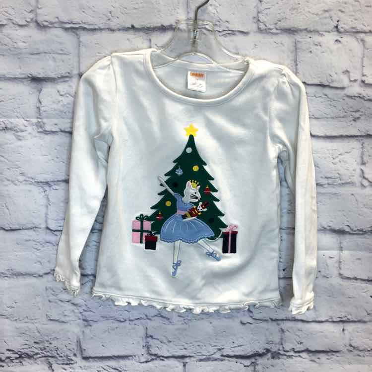 Gymboree White Size 3T Girls Long Sleeve Shirt