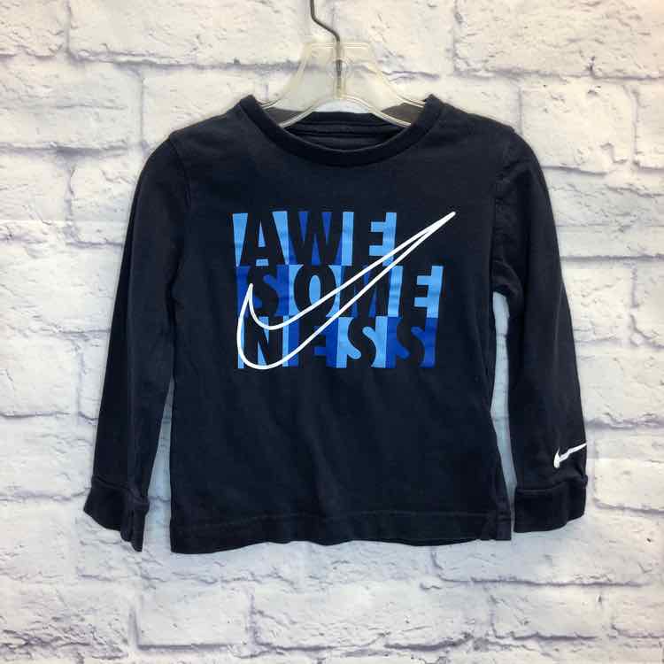 Nike Navy Size 2T Boys Long Sleeve Shirt