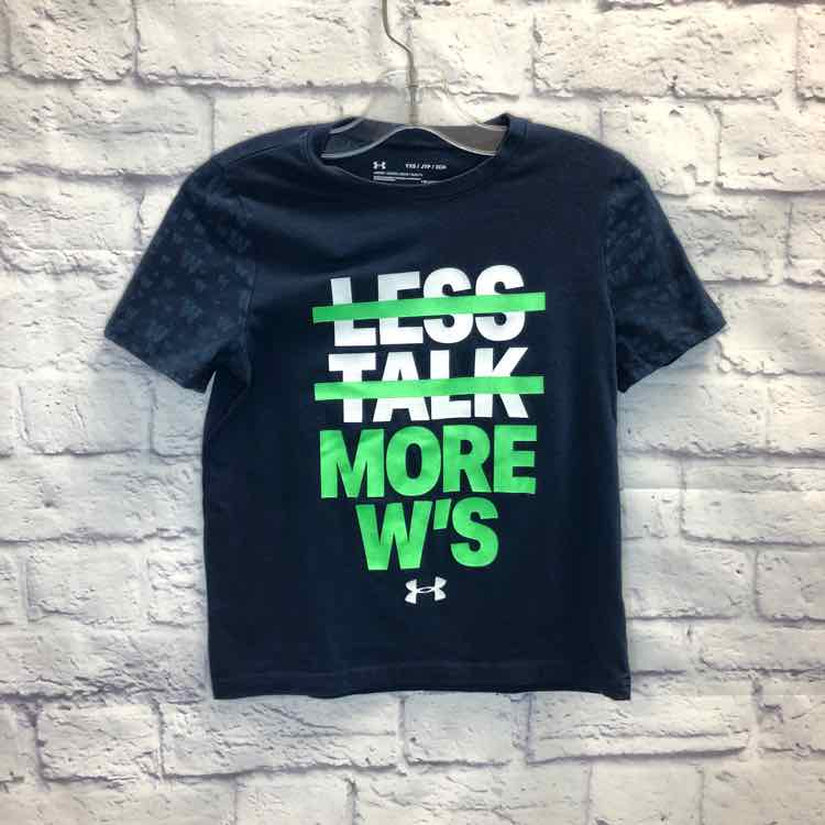Under Armour Navy Size 7 Boys Short Sleeve Shirt