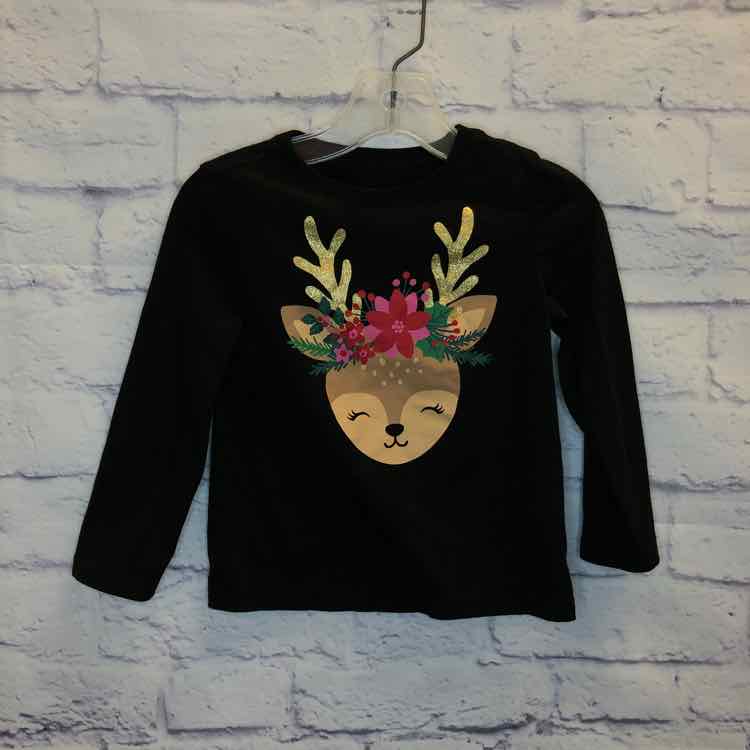 Holiday Time Black Size 3T Girls Long Sleeve Shirt