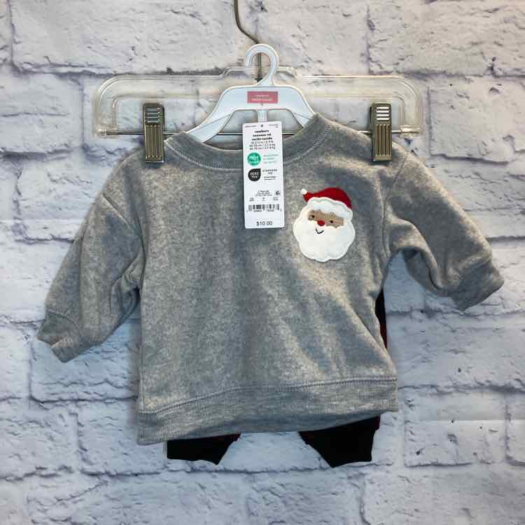 Just One You Gray Size Newborn Boys 2 Piece Outfit