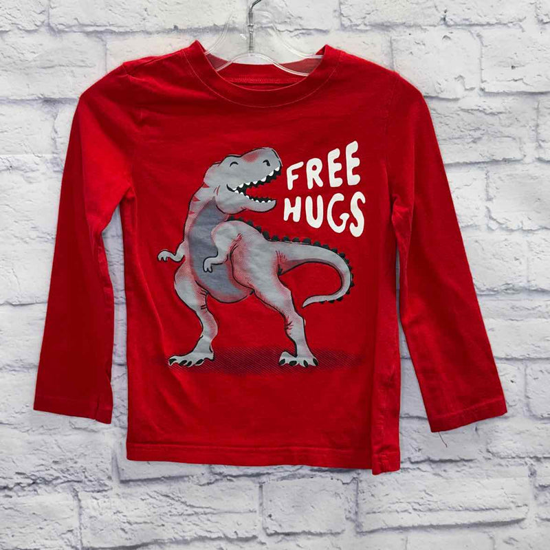 Just One You Red Size 5 Boys Long Sleeve Shirt