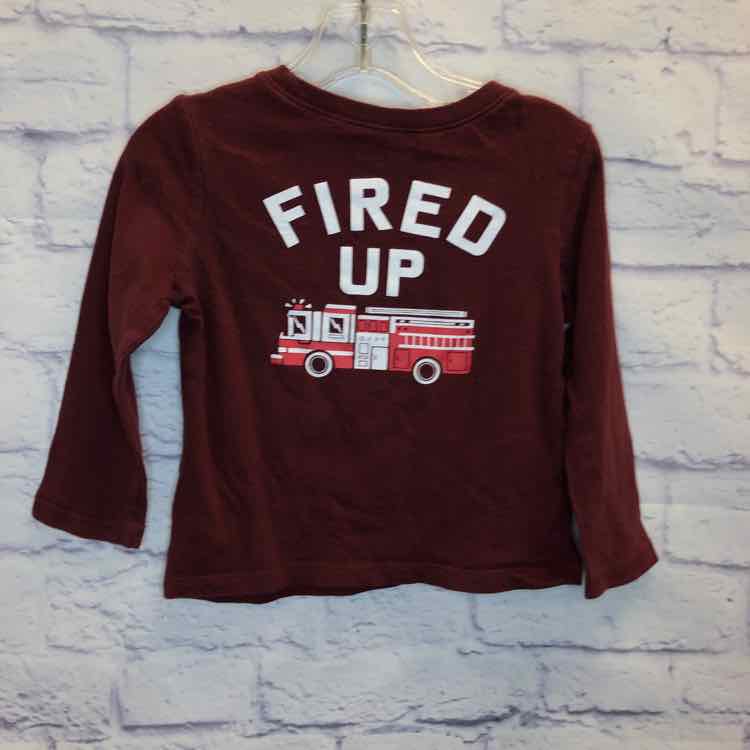 Old Navy Maroon Size 2T Boys Long Sleeve Shirt