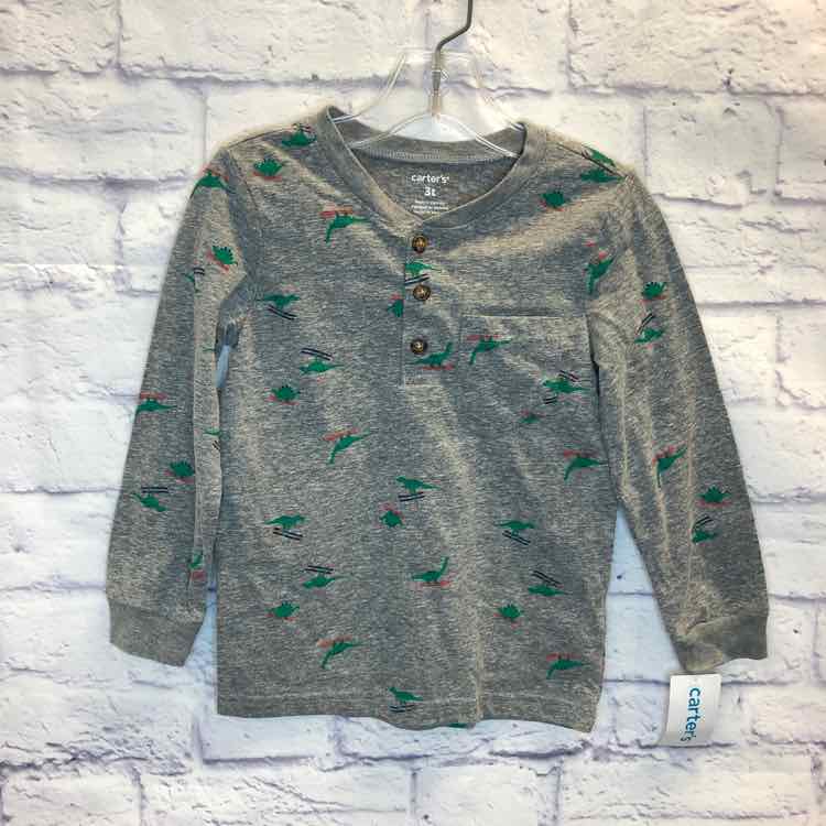 Carters Gray Size 3T Boys Long Sleeve Shirt
