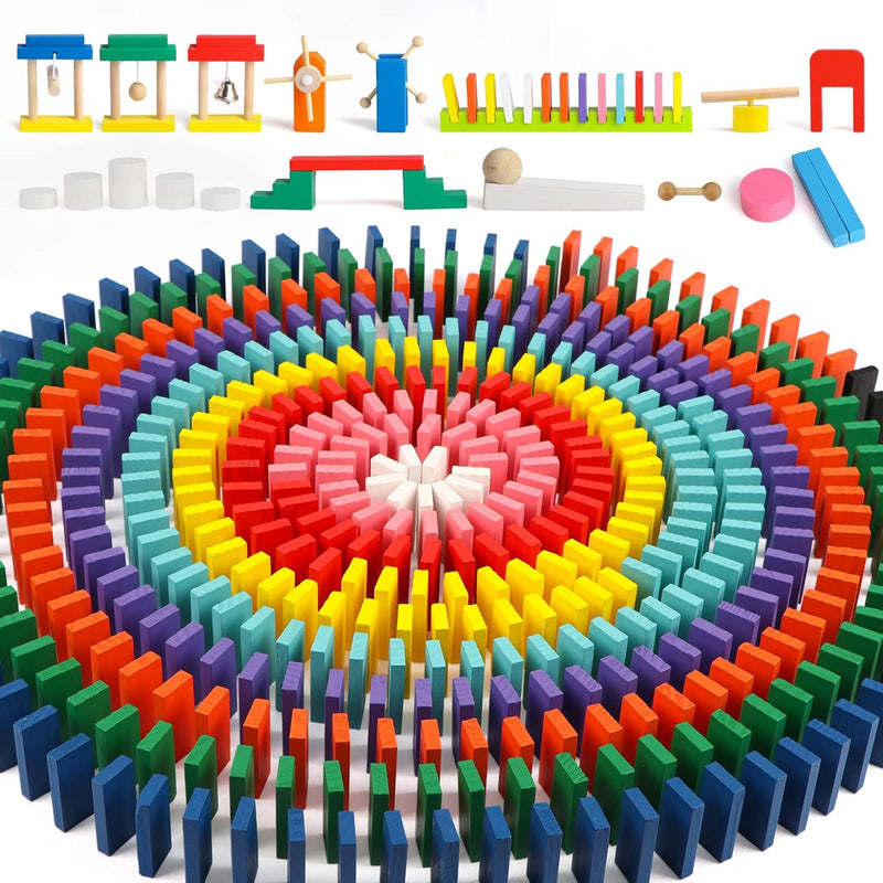 1000 Piece Wooden Dominoes Set