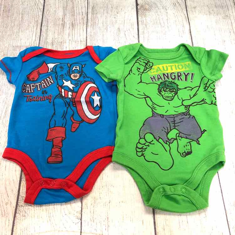 Marvel Green Size 0-3 Months Boys Bodysuit