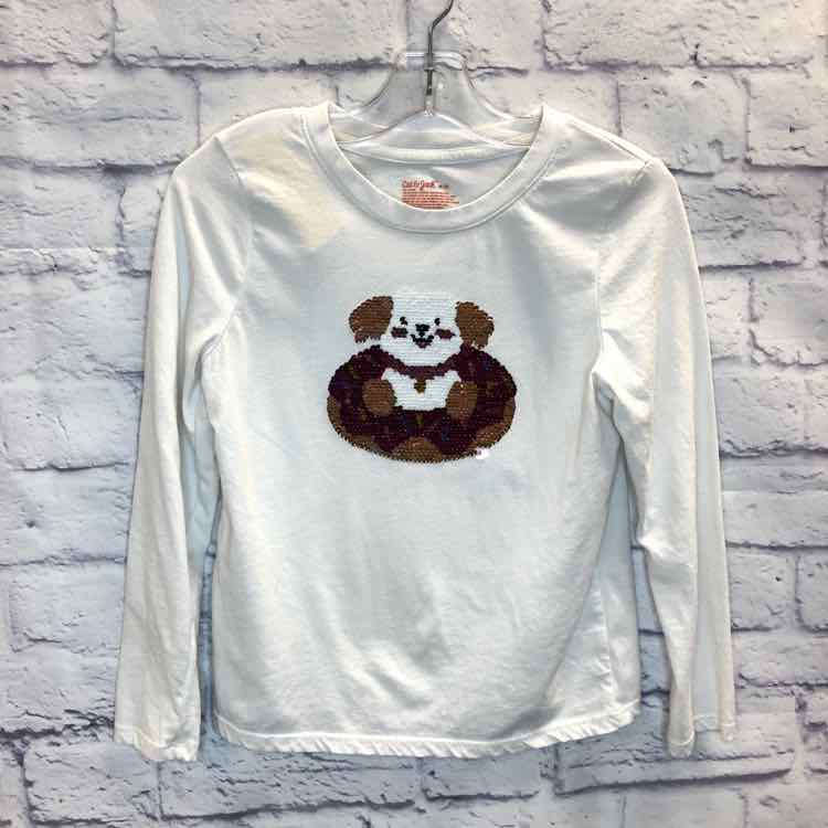 Cat & Jack White Size 8 Girls Long Sleeve Shirt