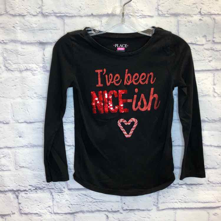 Childrens Place Black Size 5 Girls Long Sleeve Shirt