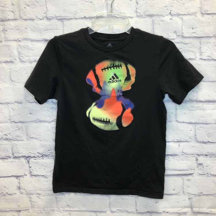 Adidas Black Size 10 Boys Short Sleeve Shirt