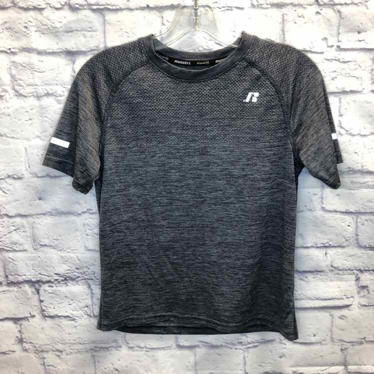 Russell Gray Size 10 Boys Short Sleeve Shirt