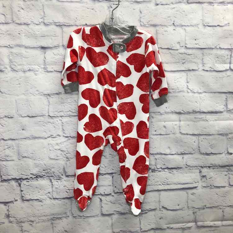 Burts Bees Hearts Size 3-6 Months Boys Sleeper