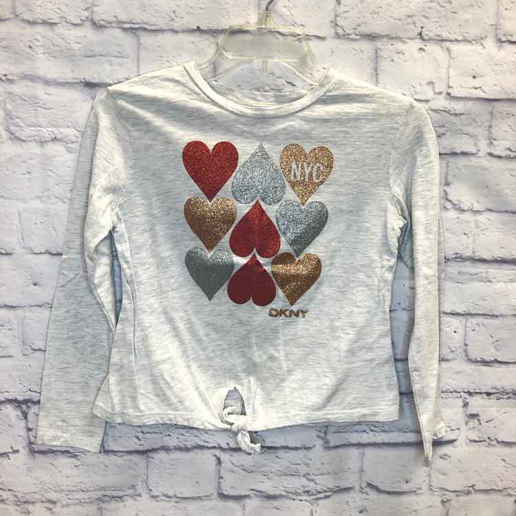 DKNY Gray Size 12 Girls Long Sleeve Shirt